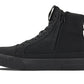 CALTO - S3421 - 2.4 Inches Taller (Black) - Cap Toe High Top Zip-Up Sneaker Boots
