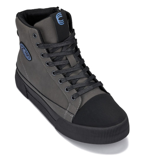 CALTO - S3423 - 2.4 pulgadas más alto (gris) - Botas deportivas con cremallera de caña alta y puntera