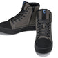 CALTO - S3423 - 2.4 Inches Taller (Grey) - Cap Toe High Top Zip-Up Sneaker Boots