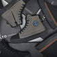 CALTO - S3421 - 2.4 Inches Taller (Black) - Cap Toe High Top Zip-Up Sneaker Boots