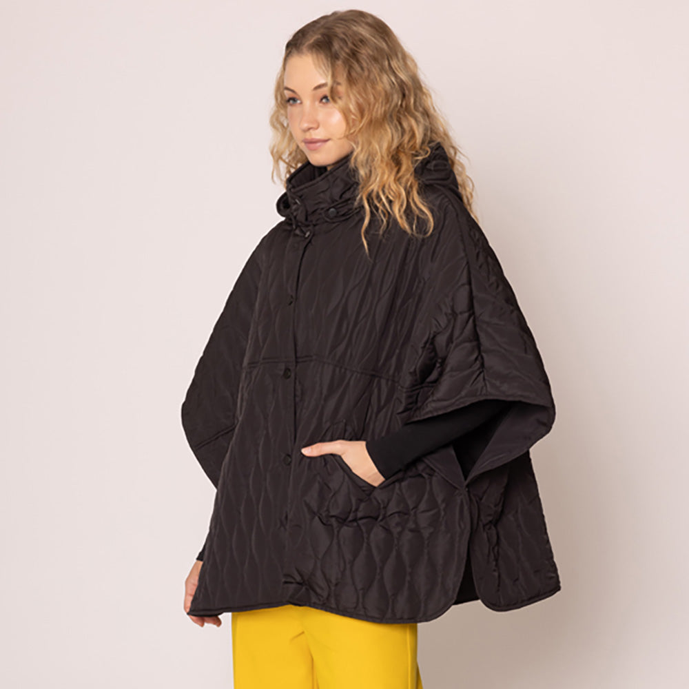 Wave Pattern Padded Cape