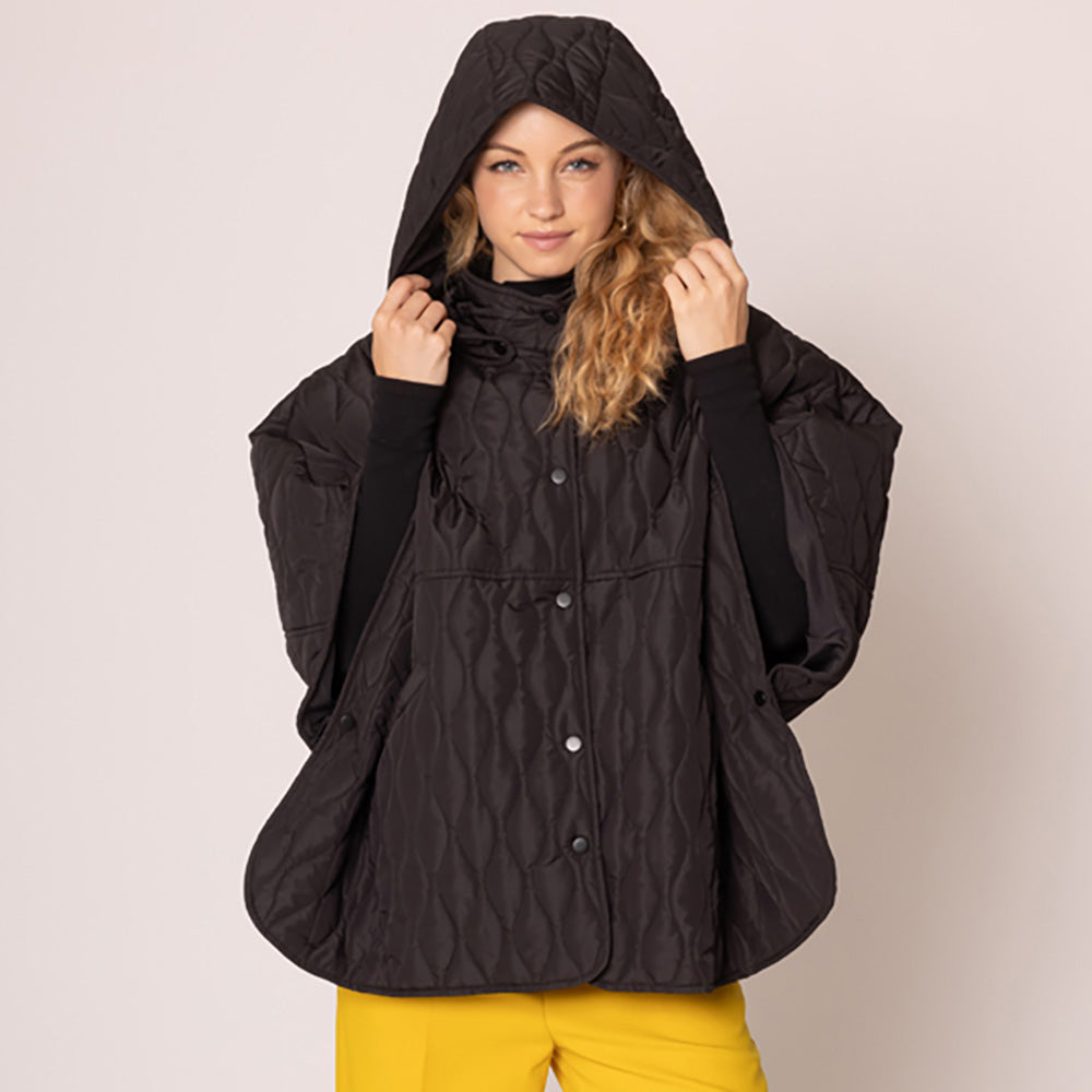 Wave Pattern Padded Cape