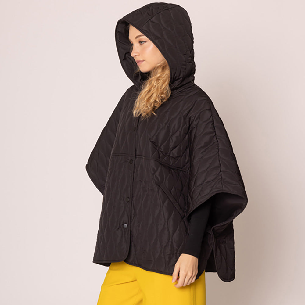 Wave Pattern Padded Cape