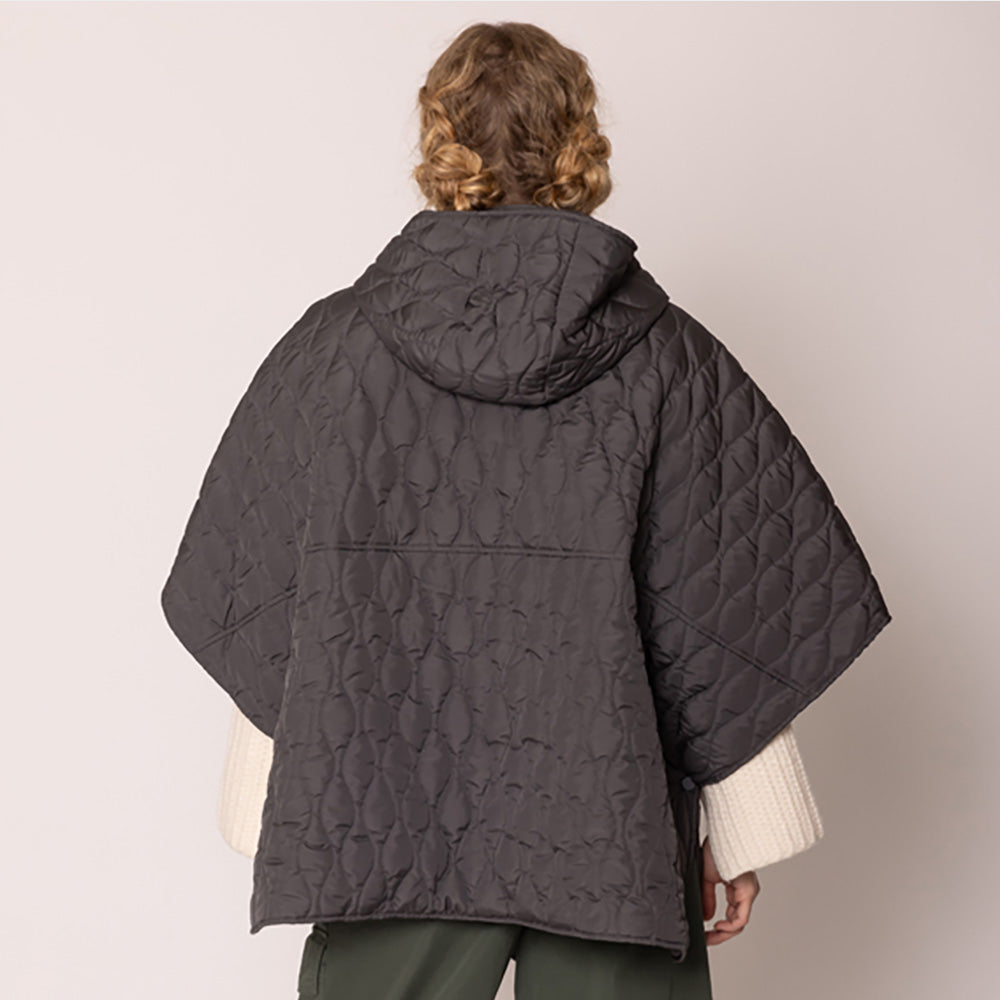 Wave Pattern Padded Cape