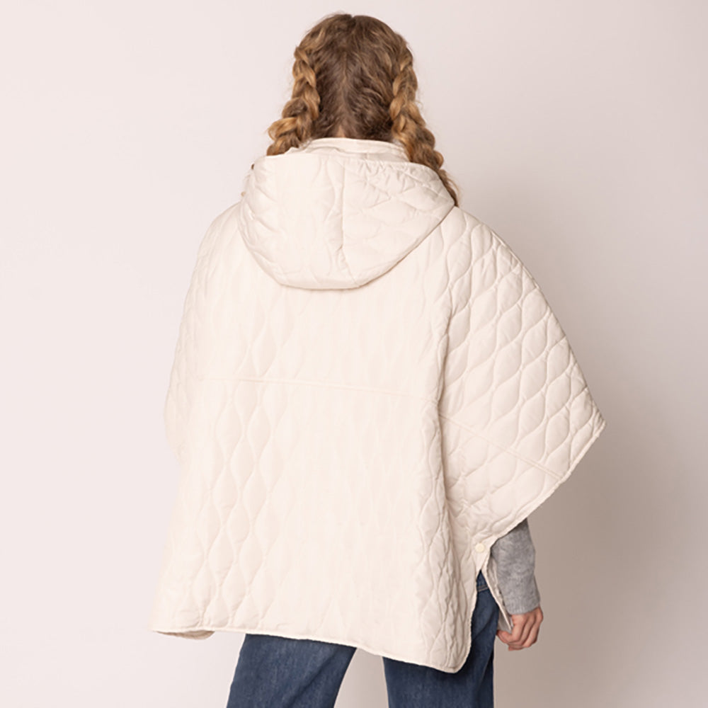 Wave Pattern Padded Cape