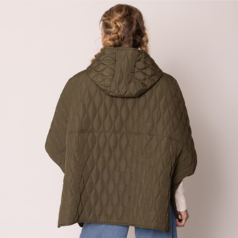 Wave Pattern Padded Cape