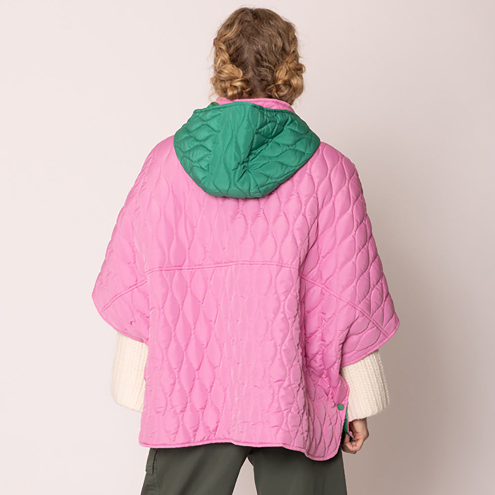 Wave Pattern Padded Cape