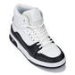 CALTO - S4752 - 3 Inches Taller (White/Black) - High Top Sneakers