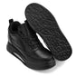 CALTO - S4925 - 3.2 Inches Taller (Onyx/Black Sole) - Chunky Elevated Platform Sneakers