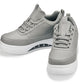 CALTO - S4927 - 3.2 Inches Taller (Dove Grey/White Sole) - Chunky Elevated Platform Sneakers