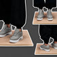 CALTO - S4927 - 3.2 Inches Taller (Dove Grey/White Sole) - Chunky Elevated Platform Sneakers