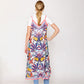 Abstract Print Sleeveless Maxi Dress