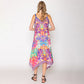 Abstract Print Sleeveless Maxi Dress