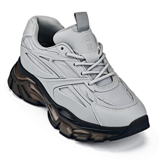 CALTO - S5281 - 2.6 pulgadas más alto (Suela de cemento/ónice translúcido) - Zapatillas deportivas de suela gruesa
