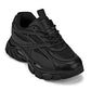 CALTO - S5282 - 2.6 Inches Taller (Jet Black/Onyx Sole) - Chunky Sole Sporty Sneakers