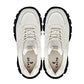 CALTO - S5283 - 2.6 Inches Taller (Beige/Translucent Onyx Sole) - Chunky Sole Sporty Sneakers