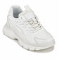 CALTO - S5285 - 2.6 Inches Taller (White/Translucent White Sole) - Chunky Sole Sporty Sneakers