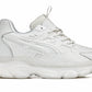 CALTO - S5285 - 2.6 Inches Taller (White/Translucent White Sole) - Chunky Sole Sporty Sneakers