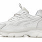 CALTO - S5285 - 2.6 Inches Taller (White/Translucent White Sole) - Chunky Sole Sporty Sneakers