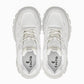 CALTO - S5285 - 2.6 Inches Taller (White/Translucent White Sole) - Chunky Sole Sporty Sneakers