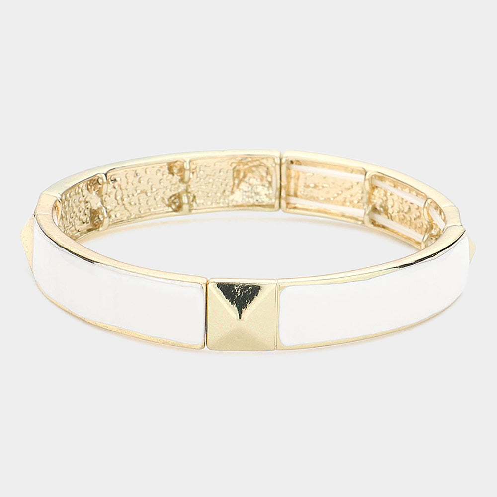 Stud Accented Stretch Bracelet
