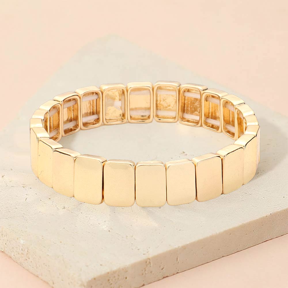 Square Metal Stretch Bracelet