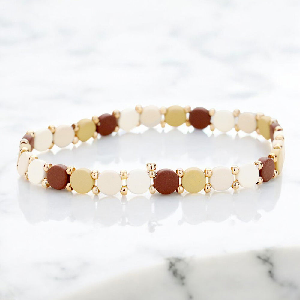 Round Lego Color Block
Stretch Bracelet