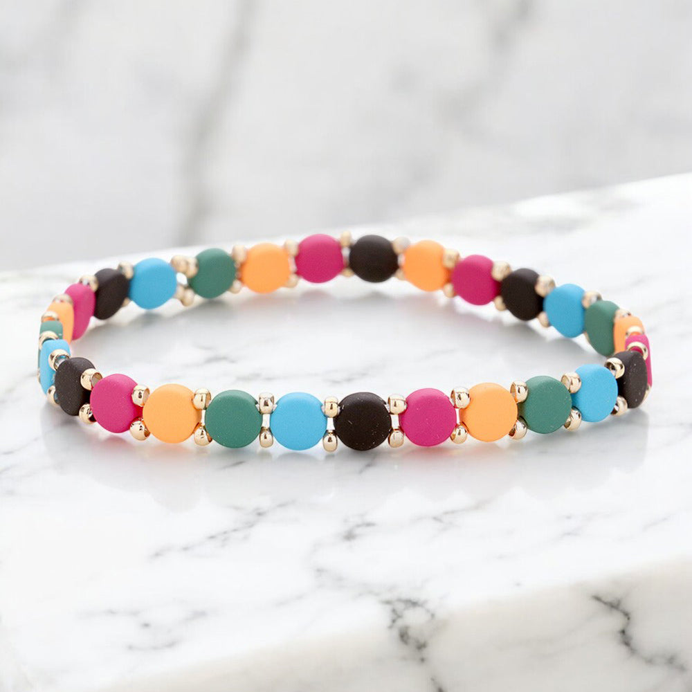 Round Lego Color Block
Stretch Bracelet