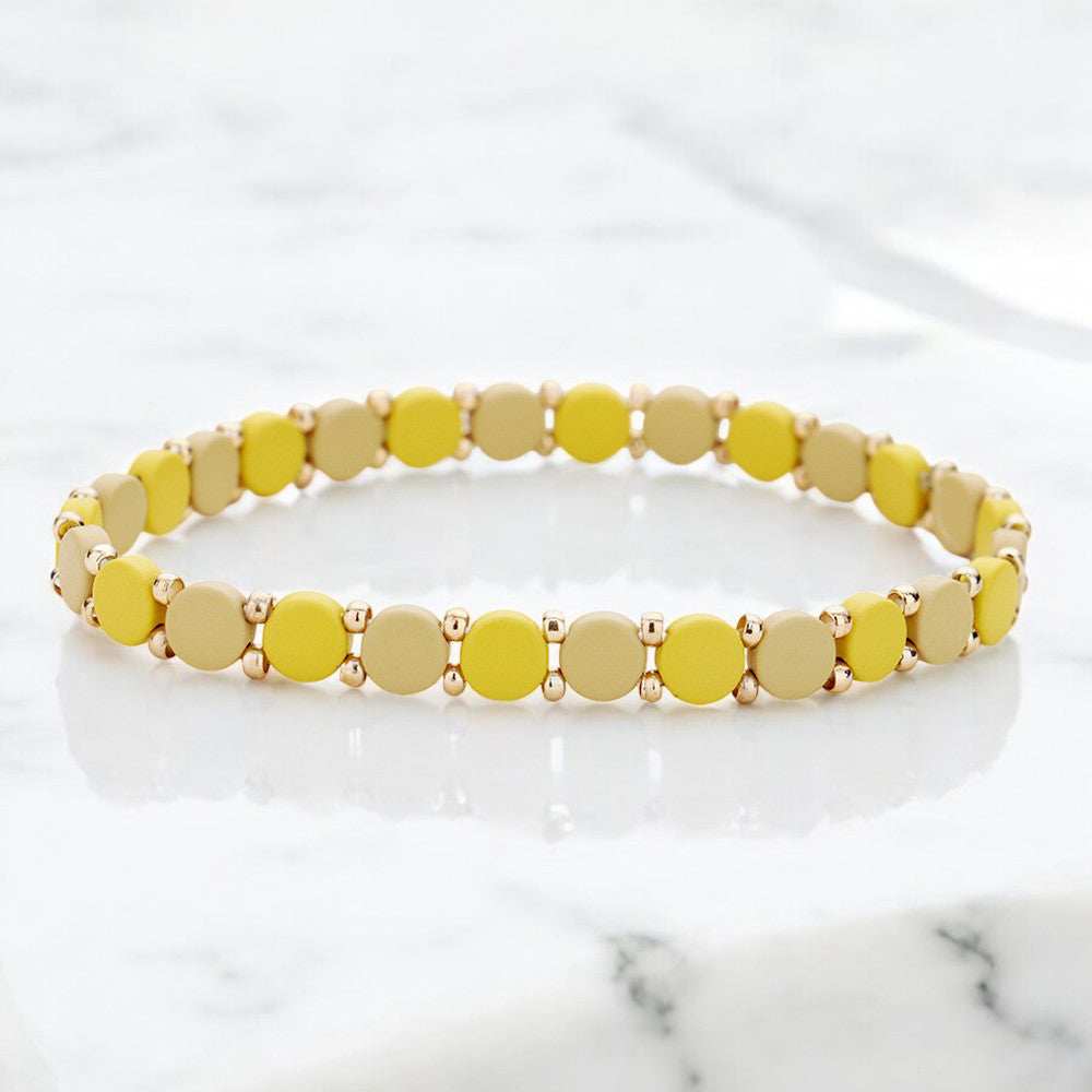 Round Lego Color Block
Stretch Bracelet