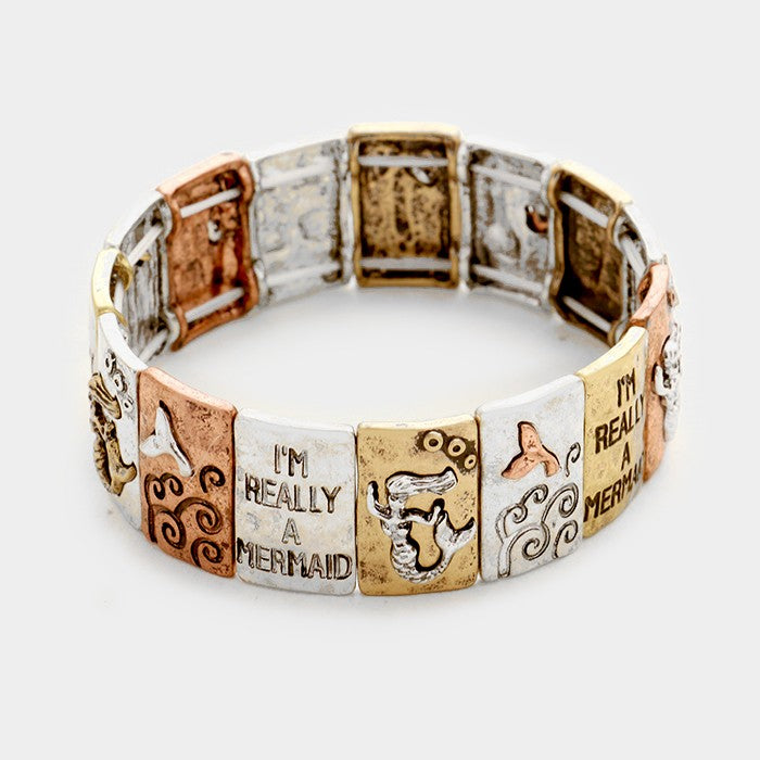 "I'm really a mermaid" stretch bracelet