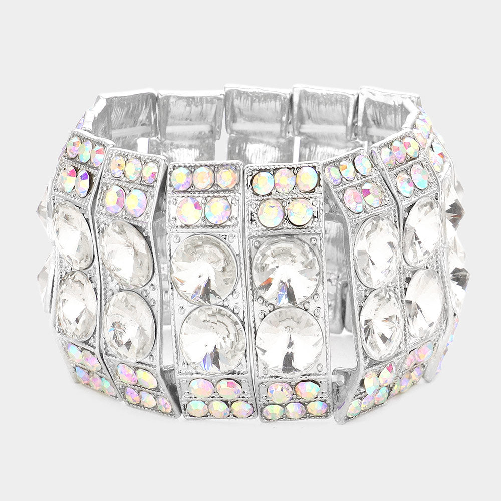 Marquise Bubble Crystal Evening Stretch Bracelet