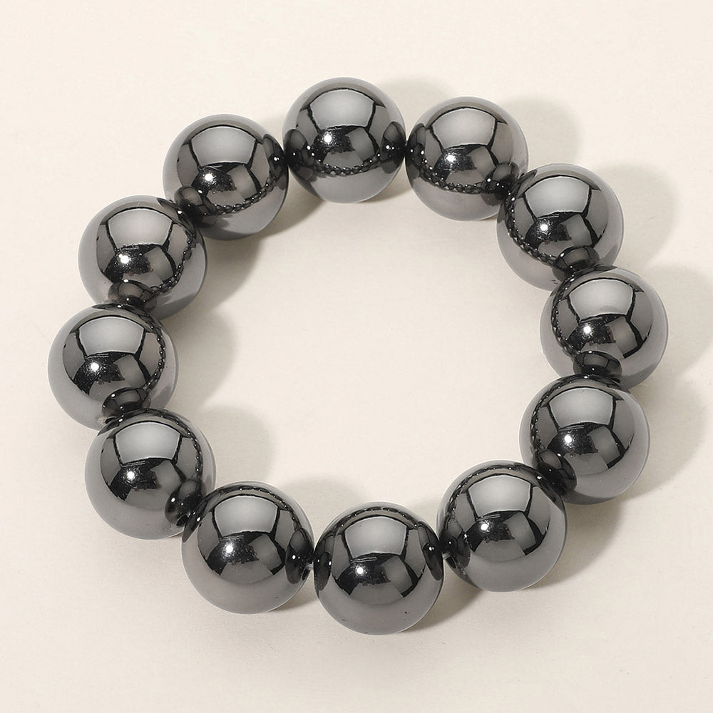 Women's Metal Ball Beaded Stretch Bracelet