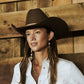 Stetson Powder River - Sombrero de vaquero de fieltro de lana de búfalo (4X)