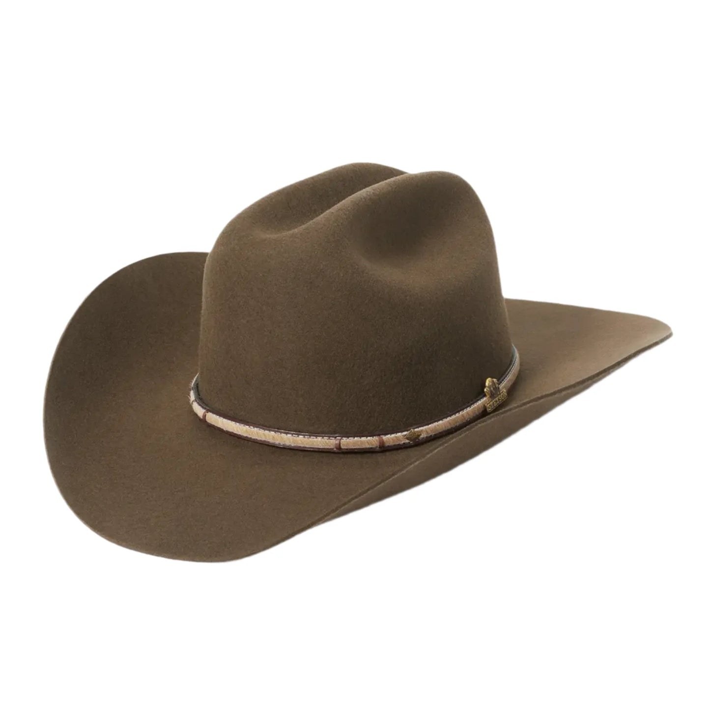 Stetson Powder River - Sombrero de vaquero de fieltro de lana de búfalo (4X)