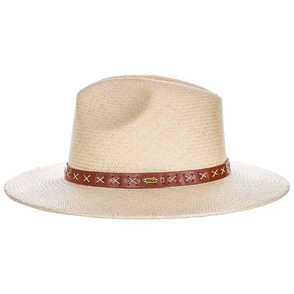 Scala Leon - Sombrero fedora de paja panamá