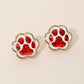 Glitter Paw Print GameDay Stud Earrings