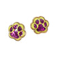 Glitter Paw Print GameDay Stud Earrings