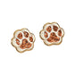 Glitter Paw Print GameDay Stud Earrings
