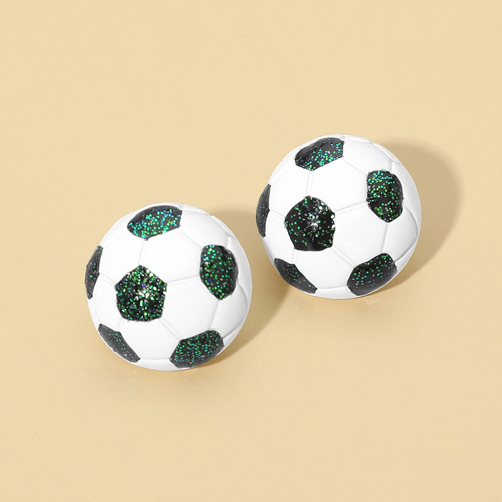 Soccer Ball Stud Earrings