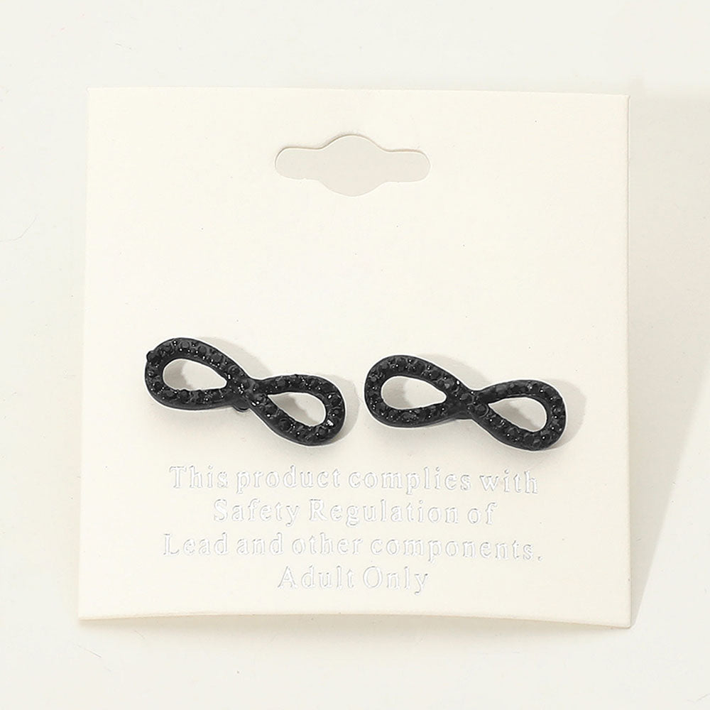 Crystal Infinity Stud Earrings