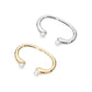 SECRET BOX_Sterling Silver Dipped Pearl Tip Two Finger Ring