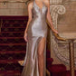 Ladivine SF117 Dress Crystal Adorned Satin Halter Gown