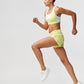 Pantalones cortos de running de mujer Sheva de talle alto