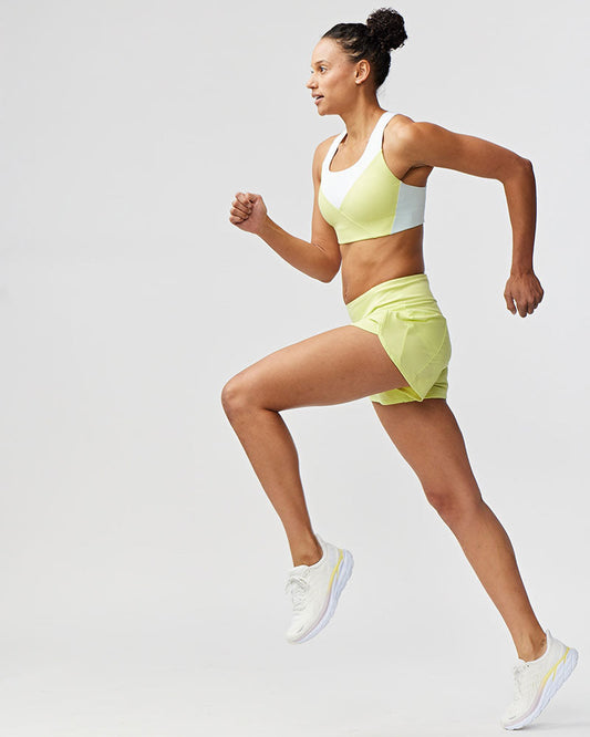 Pantalones cortos de running de mujer Sheva de talle alto