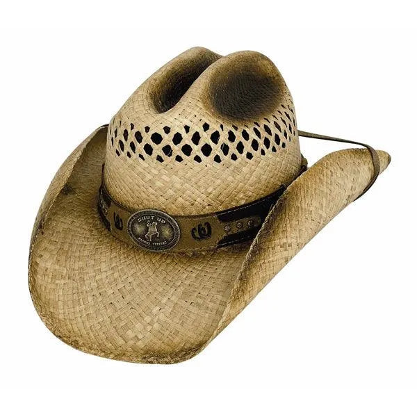 Bullhide Cállate y Monta - Sombrero vaquero de paja