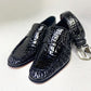 C Collection Crocodile Leather Loafer - Black
