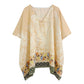 Leaf Print Cover Up Poncho