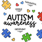 Autism Awareness Puzzle Piece Glass Cups