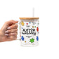 Autism Awareness Puzzle Piece Glass Cups