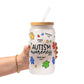 Autism Awareness Puzzle Piece Glass Cups